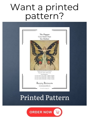 The Flapper Cross Stitch Pattern - F.X. Leyendecker