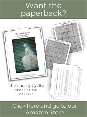 The Ghostly Cyclist Cross Stitch Pattern