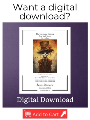 The Grinning Specter Cross Stitch Pattern - Digital Download
