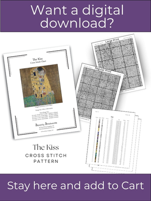 The Kiss Cross Stitch Pattern &ndash; Gustave Klimt