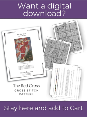 The Red Cross Cross Stitch Pattern – Evelyn De Morgan
