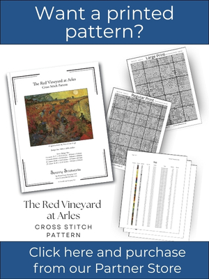 The Red Vineyard at Arles Cross Stitch Pattern &ndash; Vincent van Gogh