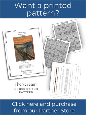 The Scream Cross Stitch Pattern Cross Stitch Pattern &ndash; Edvard Munch