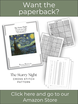 The Starry Night Cross Stitch Pattern, Vincent van Gogh
