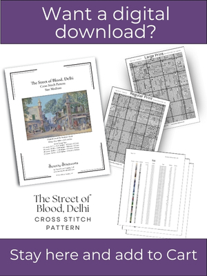The Street of Blood, Delhi Cross Stitch Pattern &ndash; Marianne North