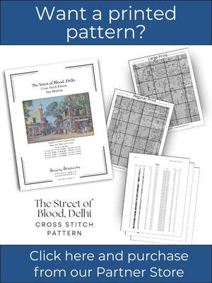 The Street of Blood, Delhi Cross Stitch Pattern &ndash; Marianne North