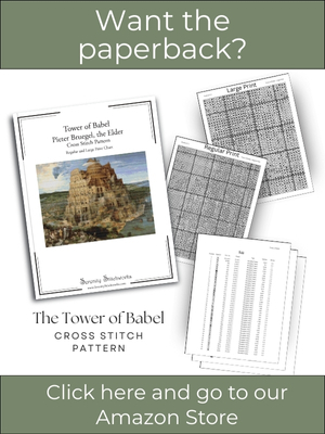 Tower of Babel Cross Stitch Pattern - Pieter Bruegel, the Elder