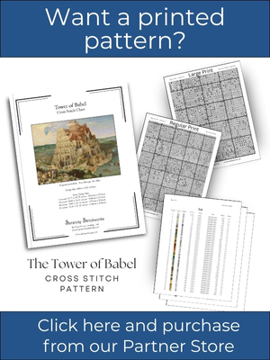 Tower of Babel Cross Stitch Pattern - Pieter Bruegel, the Elder