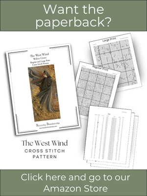 The West Wind Cross Stitch Pattern - Walter Crane