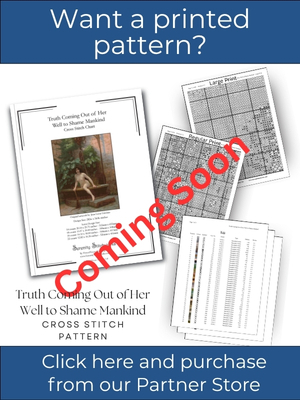 Truth Coming Out of Her Well to Shame Mankind Cross Stitch Pattern – Jean-Léon Gérôme