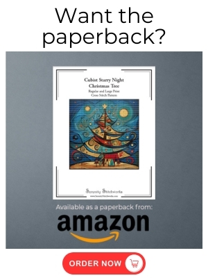 Cubist Starry Night Christmas Tree Cross Stitch Pattern - Amazon Book