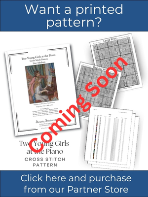 Two Young Girls at the Piano Cross Stitch Pattern – Pierre-August Renoir