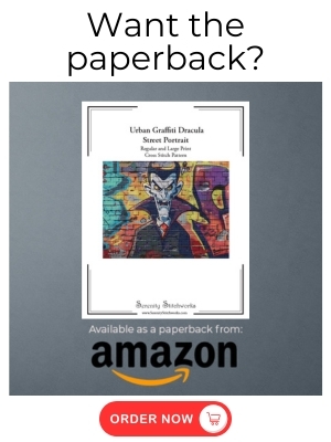 Urban Graffiti Dracula Street Portrait Cross Stitch Pattern - Amazon Book