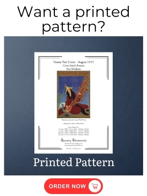 Vanity Fair Magazine Cover - August 1915 - Cross Stitch Pattern - Printed Pattern