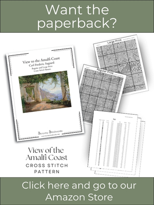 View to the Amalfi Coast Cross Stitch Pattern &ndash; Carl Frederik Aagaard