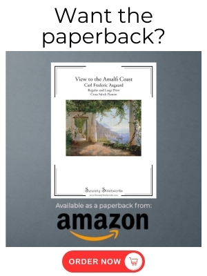 View to the Amalfi Coast Cross Stitch Pattern – Carl Frederik Aagaard