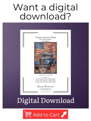 Vintage Americana Pickup Cross Stitch Pattern