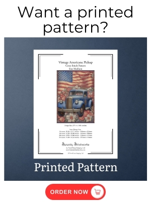 Vintage Americana Pickup Cross Stitch Pattern