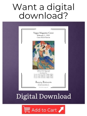 Vogue Magazine Cover - February 1, 1921 Cross Stitch Pattern – Helen Dryden