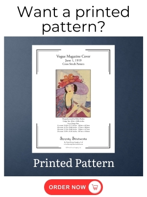 Vogue Magazine Cover - June 1, 1919 Cross Stitch Pattern – Helen Dryden