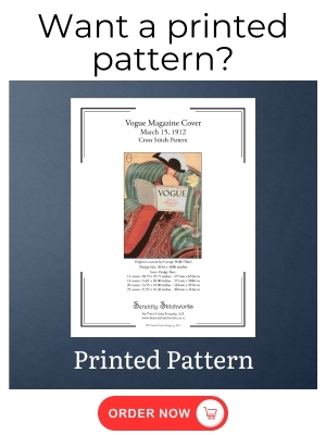 Vogue Magazine Cover - March 15, 1912 Cross Stitch Pattern – George Wolfe Plank