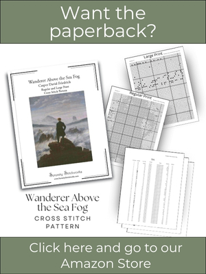 Wanderer Above the Sea Fog Cross Stitch Pattern - Caspar David Friedrich