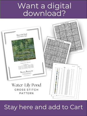 Water-Lily Pond Cross Stitch Pattern &ndash; Claude Monet