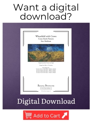 Wheatfield with Crows Cross Stitch Pattern – Vincent van Gogh