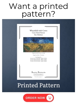 Wheatfield with Crows Cross Stitch Pattern – Vincent van Gogh