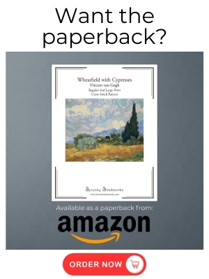 Wheatfield with Cypress Cross Stitch Pattern, Vincent van Gogh - Amazon Book