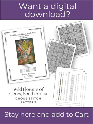 Wild Flowers of Ceres, South Africa Cross Stitch Pattern – Marianne North