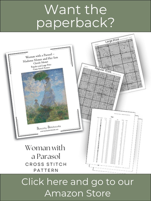 Woman with a Parasol – Madame Monet and Her Son Cross Stitch Pattern – Claude Monet