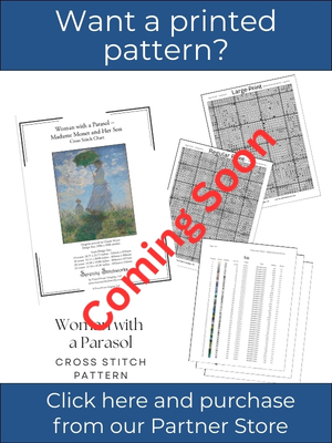 Woman with a Parasol – Madame Monet and Her Son Cross Stitch Pattern – Claude Monet