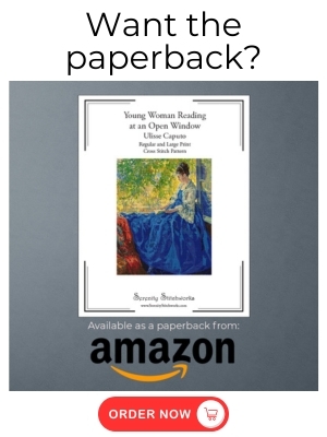 Young Woman Reading at an Open WIndow Cross Stitch Pattern - Ulisse Caputo - Amazon Book