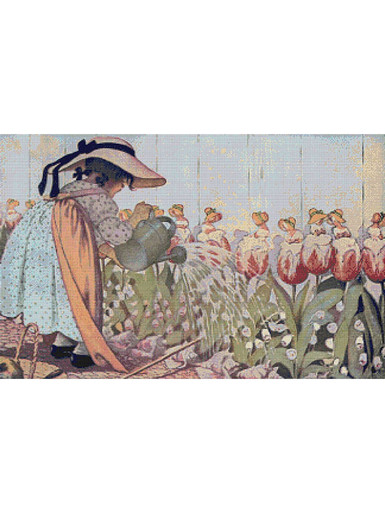 Mary, Mary, Quite Contrary Cross Stitch Chart - Jessie Willcox Smith ...