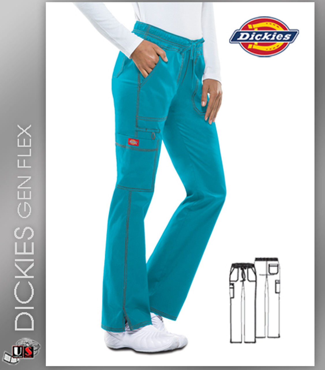 dickies wide leg scrub pants