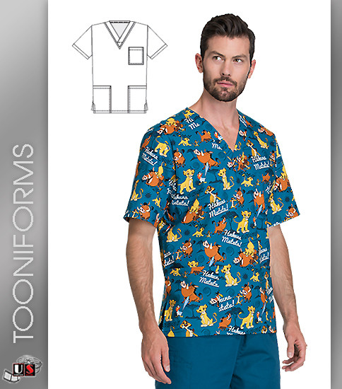 Cherokee Tooniforms No Worries Unisex V-Neck Top