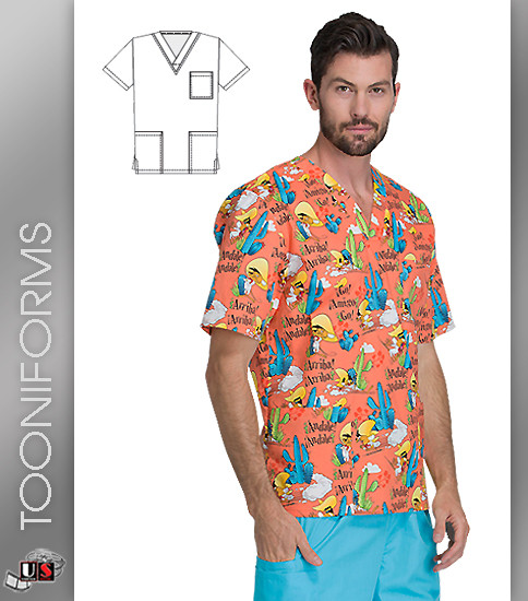 Cherokee Tooniforms Speedy Gonzales Unisex V-Neck Top