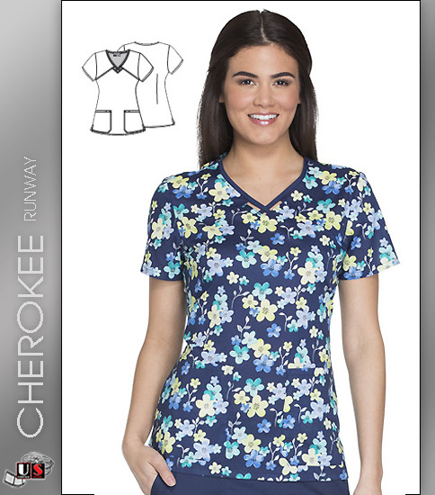 Cherokee Runway Meadow Magic Women's V-Neck