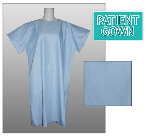 Eurocale Patient Gown - Blue Gray