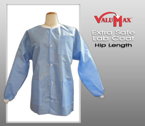 ValuMax Lab Coat Extra-Safe™ Long Sleeve Hip Length Lab Coat ( 10 Pcs / Bag )