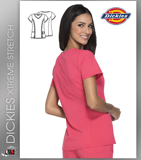 Dickies Xtreme Stretch Original Junior Fit V-Neck Top 