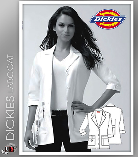 Dickies 30” Women’s Junior Fit Notch Collar Lab Coat