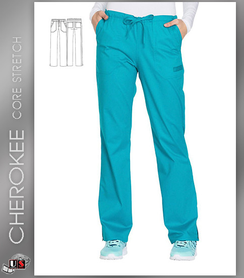 Cherokee Core Stretch Workwear Women's V-Neck Solid Scrub Top