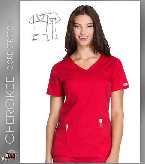 Cherokee Core Stretch Workwear Women's V-Neck Scrub Top