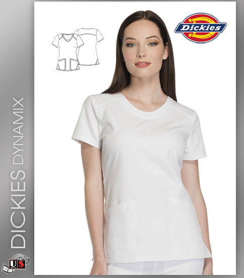 Dickies Dynamix Womens Rounded V-Neck Scrub Top