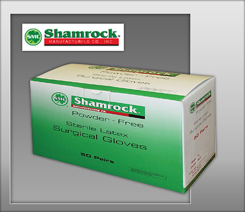 Shamrock Sterile Surgical Gloves Powder Free, Latex Surgeon’s Gloves – Textured – 12” Cuff - 70000 Series