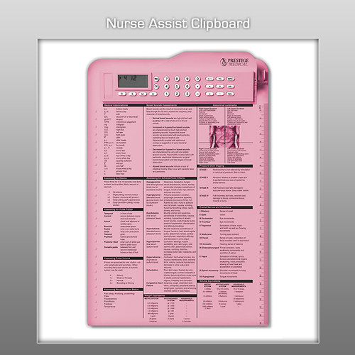 Prestige Nurse Assist Clipboard - Pink