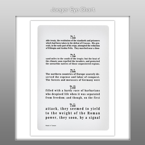 Prestige Jaeger Eye Chart