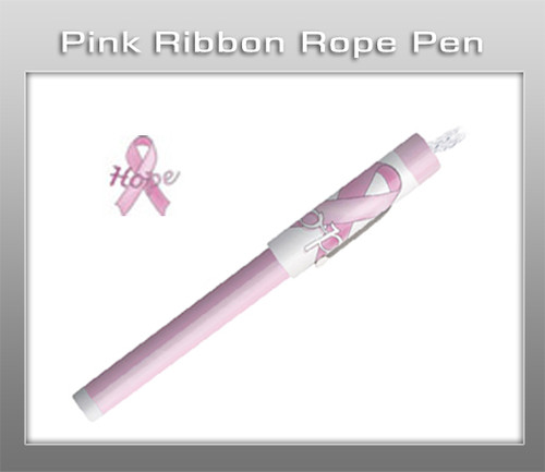 Prestige Pink Ribbon Rope Pen